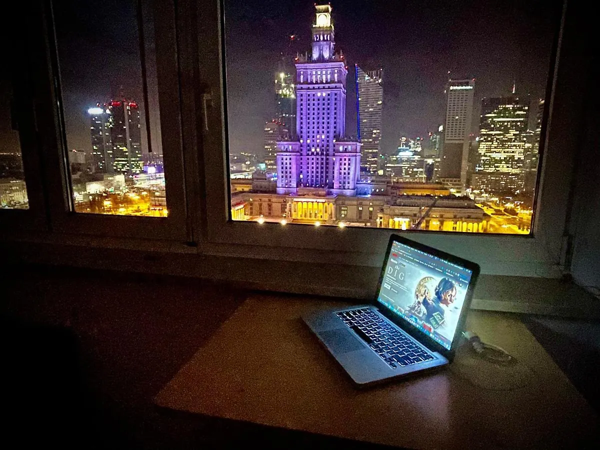 Super Apartament Red Centrum Best View In Town 2X Metro Fast Wifi 300 Mbs Netflix Appletv Smarttv Spotify Panorama Miasta Warszawa